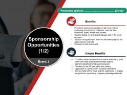 Sponsorship opportunities powerpoint topics