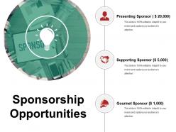 Sponsorship opportunities ppt diagrams