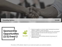 Sponsorship opportunities ppt layouts gallery