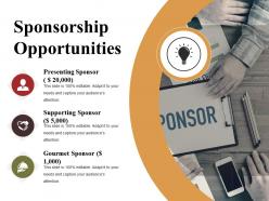 Sponsorship opportunities presentation background images