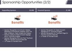 Sponsorship opportunities presentation powerpoint example