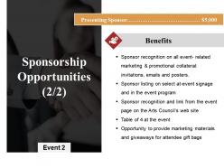 Sponsorship opportunities presentation visual aids