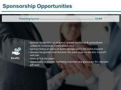 Sponsorship opportunities sample of ppt presentation