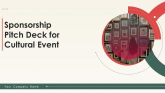 Sponsorship Pitch Deck For Cultural Event Ppt Template