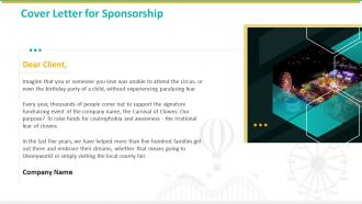 Sponsorship proposal letter cover letter for sponsorship