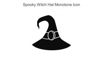 Spooky Witch Hat Monotone Icon In Powerpoint Pptx Png And Editable Eps Format