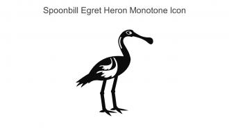 Spoonbill Egret Heron Monotone Icon In Powerpoint Pptx Png And Editable Eps Format