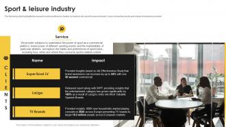 Sport And Leisure Industry Kantar Company Profile Ppt Portfolio Graphics Pictures
