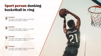 Sport Person Dunking Basketball In Ring