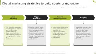 Sporting Brand Comprehensive Advertising Guide MKT CD V Image Impactful