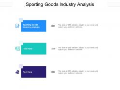 sporting goods industry analysis