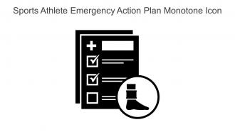 Sports Athlete Emergency Action Plan Monotone Icon In Powerpoint Pptx Png And Editable Eps Format