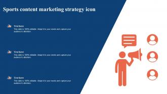 Sports Content Marketing Strategy Icon