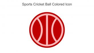 Sports Cricket Ball Colored Icon In Powerpoint Pptx Png And Editable Eps Format