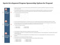 Sports development program sponsorship options for proposal ppt powerpoint presentation microsoft