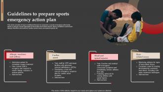 Sports Emergency Action Plan Powerpoint Ppt Template Bundles Editable Compatible