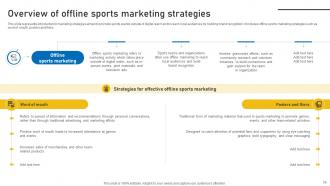 Sports Event Marketing Plan Powerpoint Presentation Slides Strategy CD V Editable Professionally