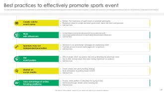 Sports Event Marketing Strategic Guide Strategy CD V Editable Idea
