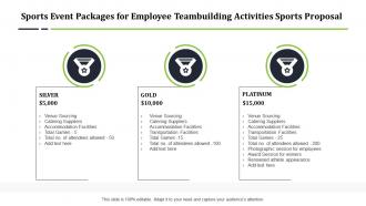 Sports event packages for employee teambuilding activities sports proposal