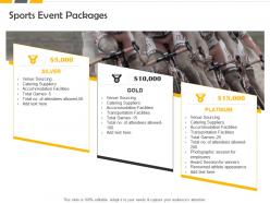 Sports event packages ppt powerpoint presentation layouts portfolio