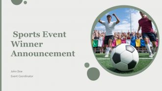 Sports Event Winner Announcement PPT Outline AT