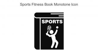 Sports Fitness Book Monotone Icon In Powerpoint Pptx Png And Editable Eps Format