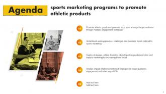 Sports Marketing Programs To Promote Athletic Products Powerpoint Presentation Slides MKT CD V Aesthatic Best