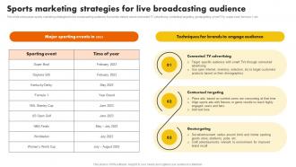 Sports Marketing Strategies For Live Broadcasting Audience Sports Marketing Programs MKT SS V