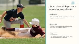 Sports Player Sliding To Score Run During Baseball Game