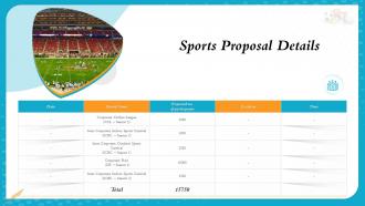 Sports proposal details ppt styles clipart images
