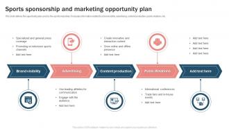 Sports Sponsorship And Marketing Opportunity Plan