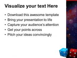 Sports strategy games powerpoint templates blue and red dice ppt process