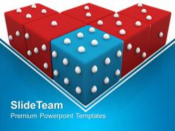 Sports strategy games powerpoint templates blue dice winning image ppt design