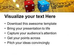 Sports strategy games powerpoint templates blue red dice marketing ppt theme