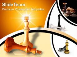 Sports strategy templates king defeats chess success process ppt design slides powerpoint