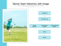 Sports team hierarchy with image