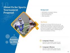 Sports Tournament Proposal Powerpoint Presentation Slides
