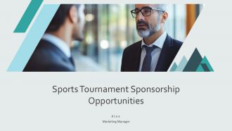 Sports Tournament Sponsorship Opportunities PPT Demonstration AT