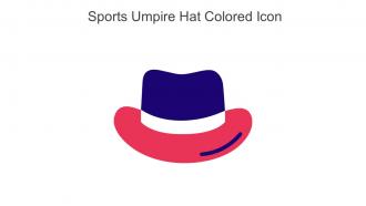 Sports Umpire Hat Colored Icon In Powerpoint Pptx Png And Editable Eps Format