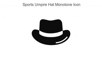 Sports Umpire Hat Monotone Icon In Powerpoint Pptx Png And Editable Eps Format