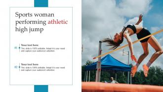 Sports Woman Performing Athletic High Jump