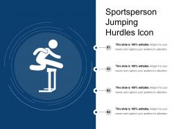 Sportsperson jumping hurdles icon