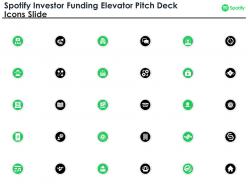 Spotify Investor Funding Elevator Icons Slide