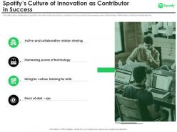 Spotifys culture of innovation as contributor in success spotify investor funding elevator