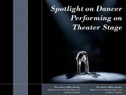 Spotlight on dancer performing on theater stage