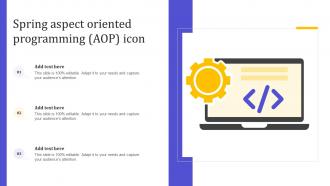 Spring Aspect Oriented Programming AOP Icon