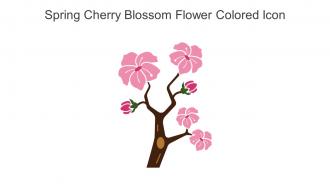 Spring Cherry Blossom Flower Colored Icon In Powerpoint Pptx Png And Editable Eps Format