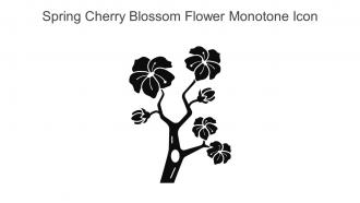 Spring Cherry Blossom Flower Monotone Icon In Powerpoint Pptx Png And Editable Eps Format
