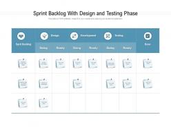 Sprint Backlog With Design And Testing Phase