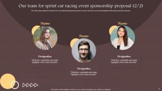 Sprint Car Racing Event Sponsorship Proposal Powerpoint Presentation Slides